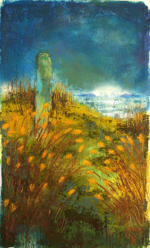 DUNE STUDY 2 OIL ON PAPER